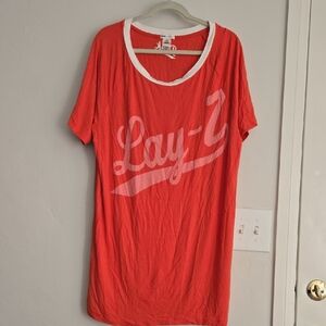 PINK Victoria's Secret Sleepwear Red Short Sleeve Tee Super Soft
